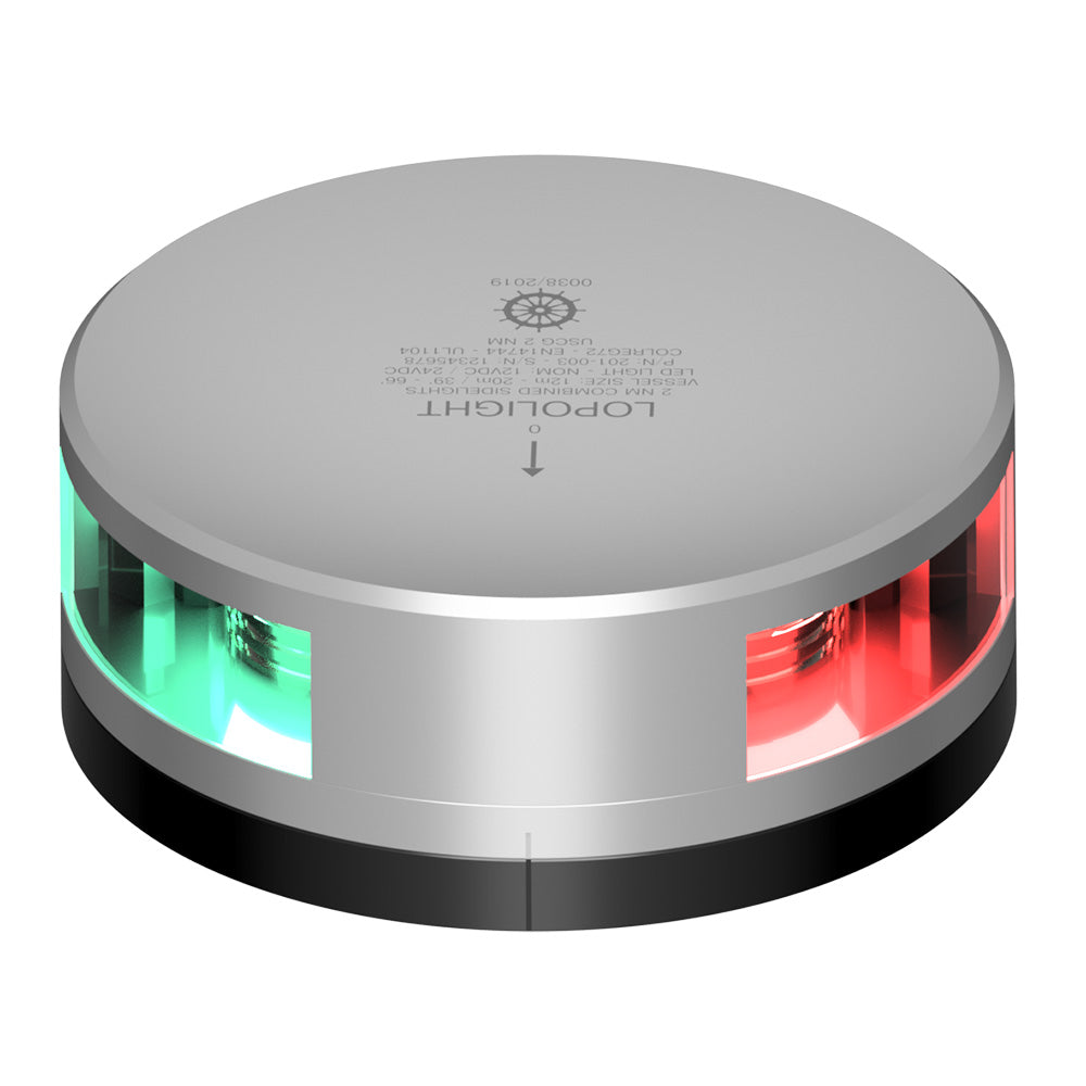 Lopolight Combined Sidelight 2NM Silver Housing wFB Base 201003FB